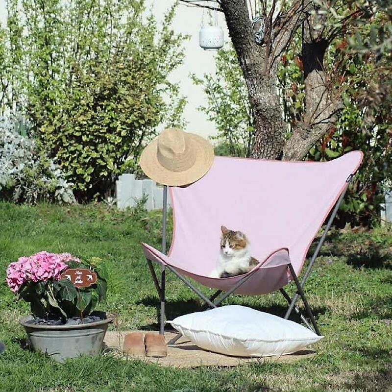 Lafuma（ラフマ） バタフライチェア レッド、グレー2脚セット キャンプ