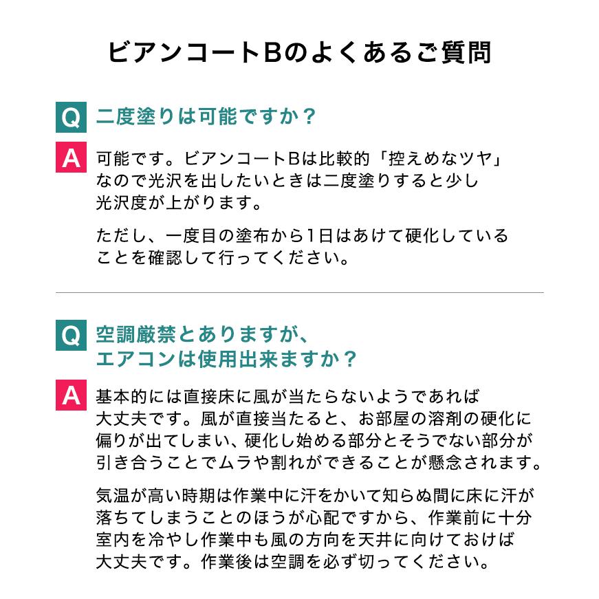フロアコーティング 自分で ビアンコートB かんたん施工 DIYチャレンジKiT【ツヤあり/UV対策あり】標準 100平米対応 2L 施工動画PC用DVD付 爆買_14