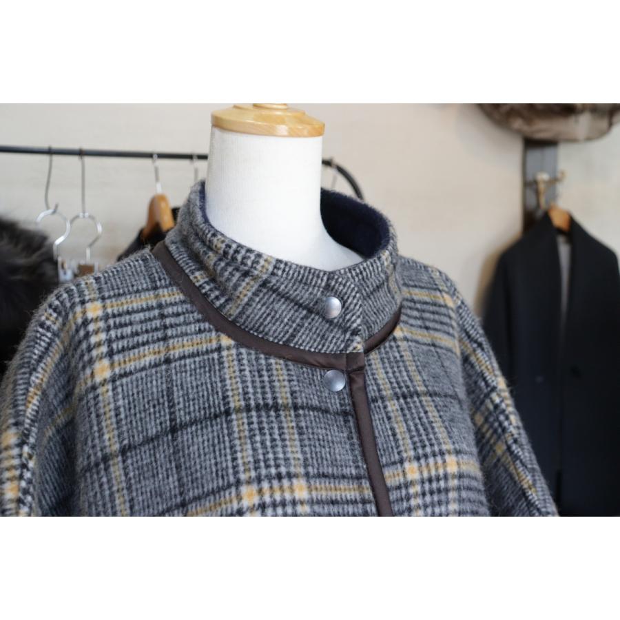 michel beaudouin ミッシェルボードワン リバーシブルマント ポンチョ