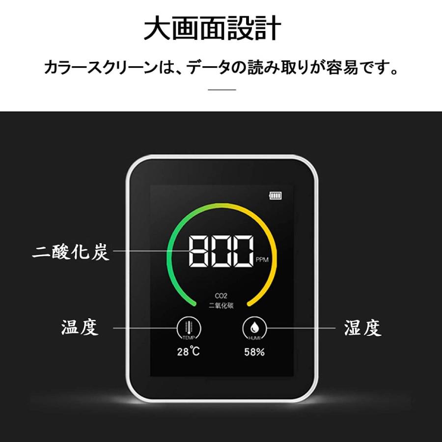 三密回避の二酸化炭素測定器　二酸化炭素　二酸化炭素濃度計　CO2メーターモニター　空気測定器　二酸化炭素検出器　空気品質モニター