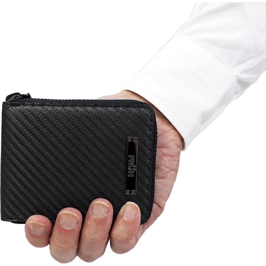 FRUH フリュー リアルカーボン コンパクトウオレット GL045(薄型 二つ折り 財布 メンズ ミニ財布 コンパクト) FRUH フリュー リアルカーボン コンパクトウォレット GL045 リアル