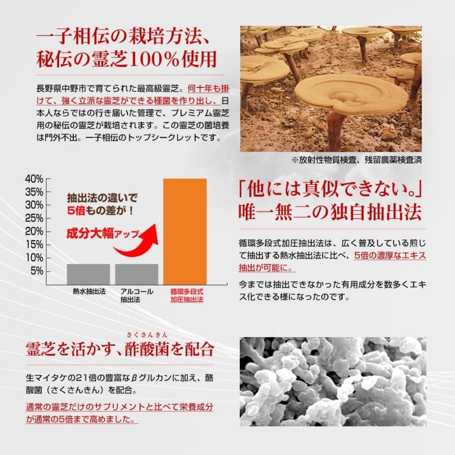 プレミアム 霊芝 180粒 (約1カ月分) 赤芝 赤霊 れいし 高濃度 プレミアム 霊芝 180粒 (約1カ月分) 赤芝 赤霊 れいし 高濃度