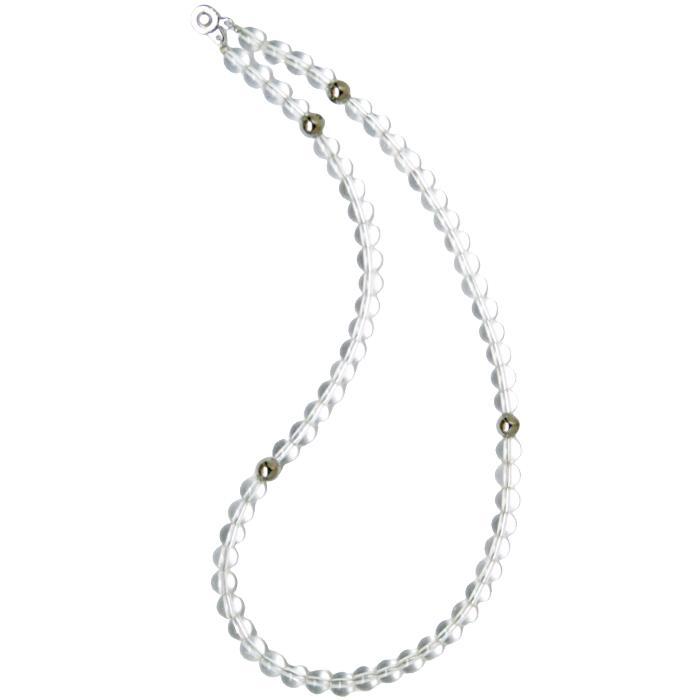 水晶・ゲルマニウム入りネックレス 42cm 55cm 健康アクセサリー