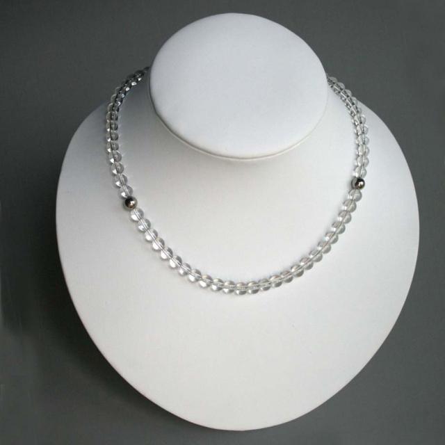 水晶・ゲルマニウム入りネックレス 42cm 55cm 健康アクセサリー