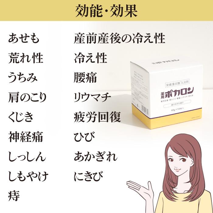 3箱セット】重炭酸入浴剤 薬用ポカロン 40g×14錠入り 医薬部外品 森の