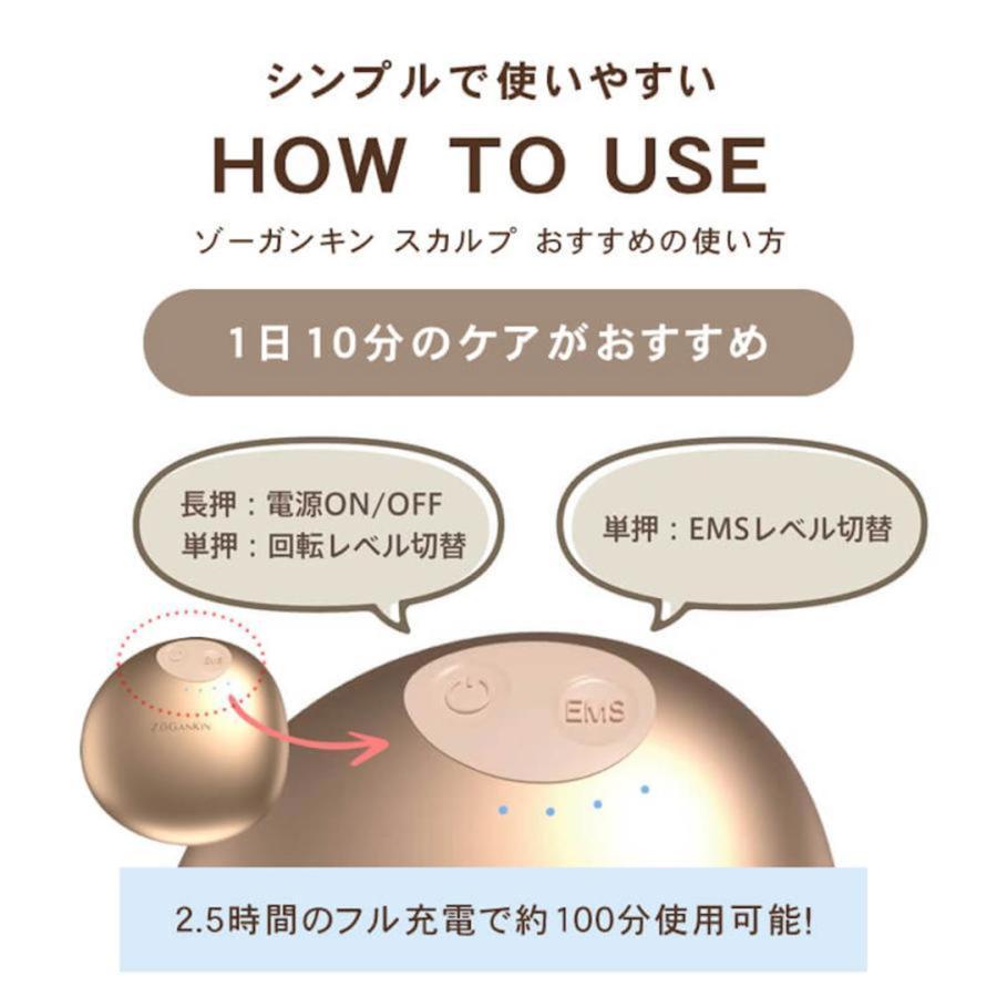 ゾーガンキンスカルプ CL-ZKS EMS スカルプブラシ 頭皮ブラシ