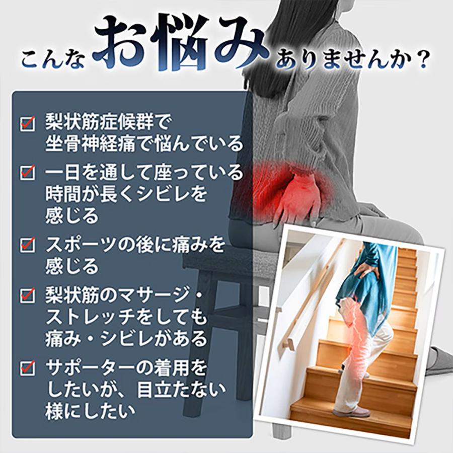 坐骨(ざこつ)新ケアサポーター M〜L／L〜LL ブラック 男女兼用 坐骨