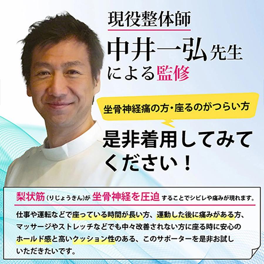 坐骨(ざこつ)新ケアサポーター M〜L／L〜LL ブラック 男女兼用 坐骨