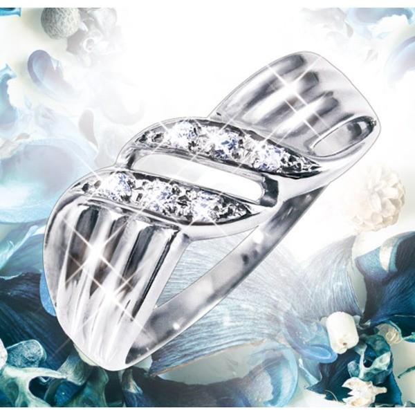 ダイヤリング 指輪ウェーブデザインリング 13号 指輪