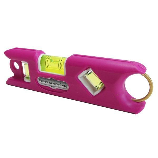 (業務用10個セット) KOD プロテクトアーマー ロング水平器/レベル 〔ピンク〕 一体型成型 PALS-HI