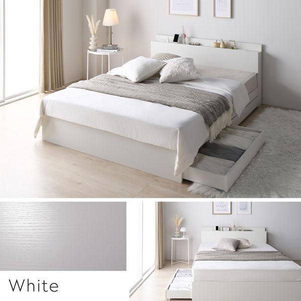 ベッド シングル ボンネルコイルマットレス付 ブラウン 宮付 収納