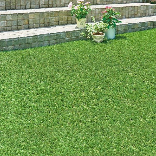 リアルに見える 人工芝 〔芝丈40mmタイプ 約幅1×長さ2m〕 U字ピン付き 水やり・芝刈り不要 〔ガーデニング用品 園芸用品〕