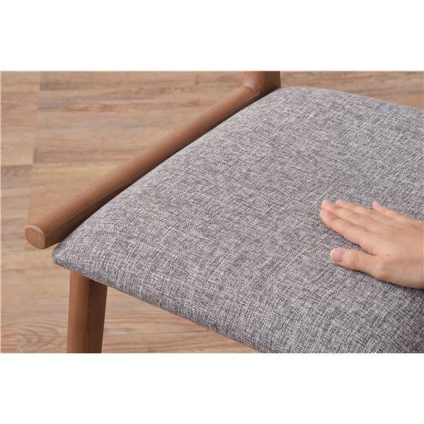 ダイニングチェア パーソナルチェア 約幅52cm グレー 木製 完成品