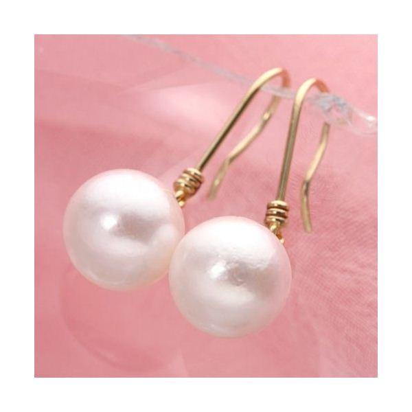 K18パールフックピアス : エスティムヤフーショップ - 通販 - Yahoo