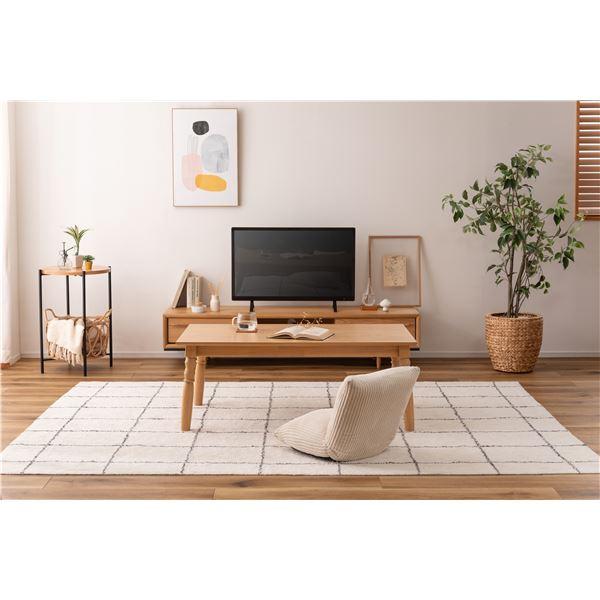 2WAY こたつ テーブル 約 幅105×奥行60×高さ40cm/70cm ナチュラル ロー