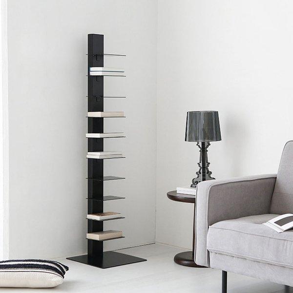 MARKET B〕モダンブックタワー ブラック 組立品 : エスティムヤフー