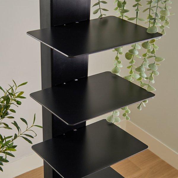 MARKET B KONETY モダンブックタワー マガジンラック ブラック MARKET B〕モダンブックタワー ブラック 組立品 : エスティムヤフー