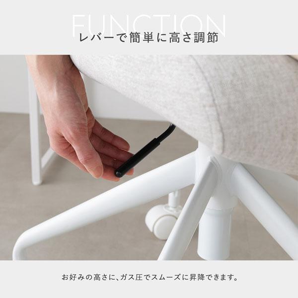 デスクチェア 1脚単品 スエード調生地 モスグリーン ブラック脚
