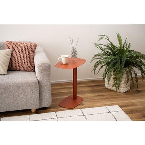 サイドテーブル 約W28×D42×H50.5cm オレンジ 組立式 : エスティム
