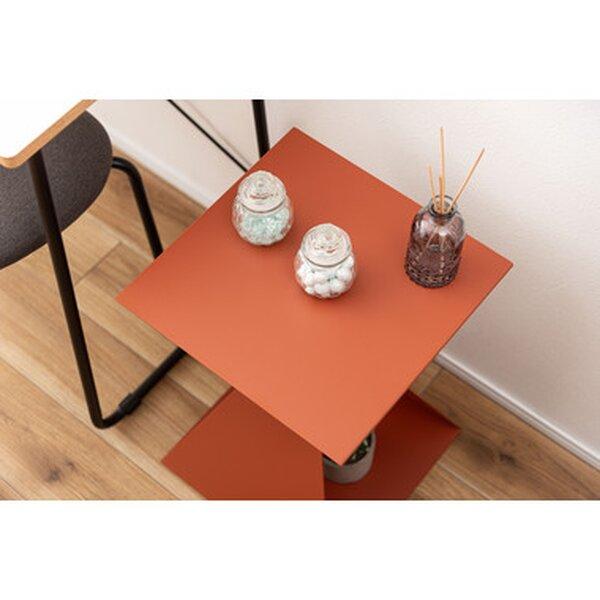 サイドテーブル 約W35×D35×H50.5cm オレンジ 完成品 : エスティム