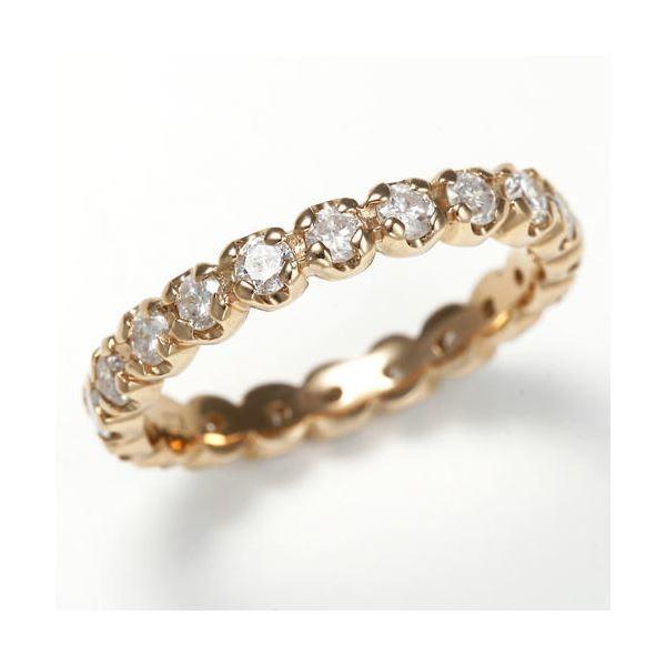 K18PG ダイヤリング 指輪 1.0ct フルエタニティリング 17号 : エスティ