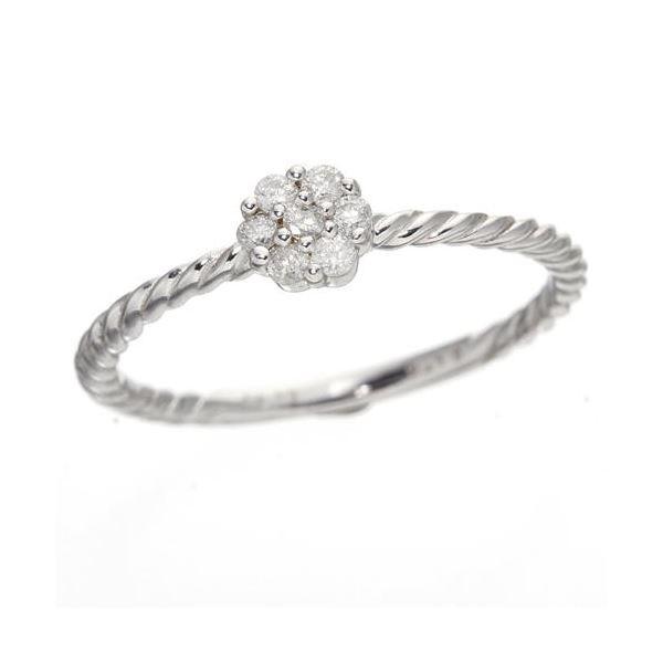 k18ダイヤリング 指輪 WG（ホワイトゴールド） 7号 : エスティムヤフー