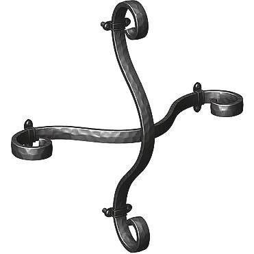 壁飾り 外壁 アイアン風 妻飾り 立体型 25型 シンボル ブラック 黒