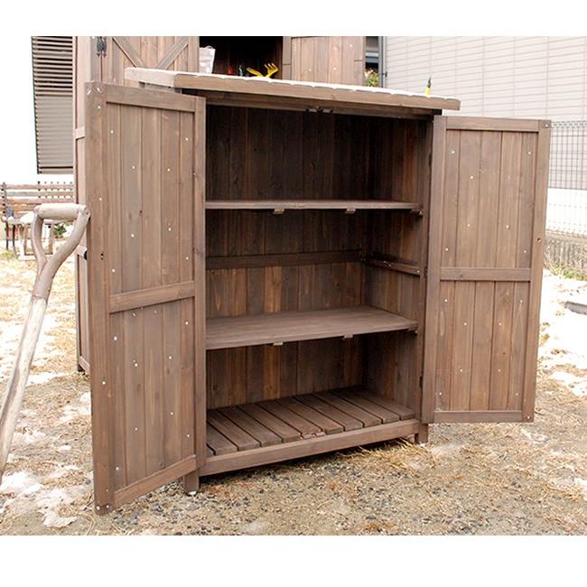 物置 木製物置 屋外用 天然木材 オールドカントリー調ストッカー120