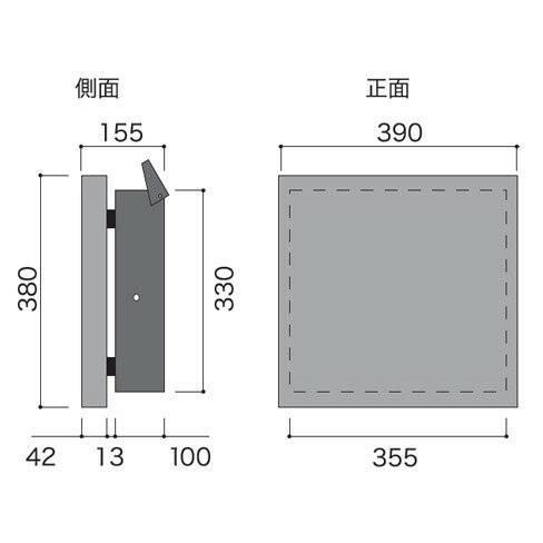 ポスト 郵便受け 壁掛け郵便ポスト ステンレスデザインポスト 鍵付き ティンブクー 壁掛け式 シルバーグレー ステンレス モダンスタイル｜estoah｜05