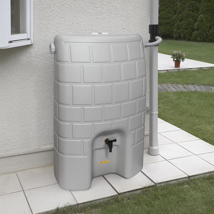 雨水タンク 雨水貯留タンク 雨音くんミニ１５０リットル 架台付 幅781×奥行420×高さ1083mm 1台単位 ポリエチレン製 付属品付の画像