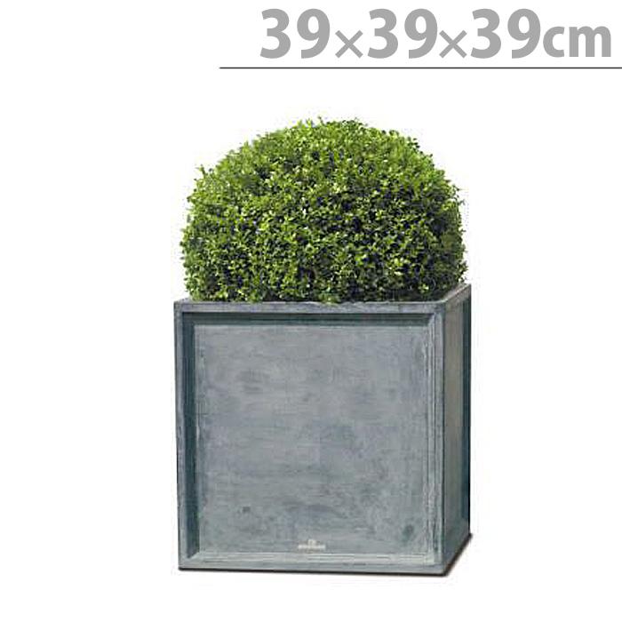 プランター 植木鉢 ファイバー樹脂製プランターLLブリティッシュPキューブ39×39×39cm ガーデニング園芸用品