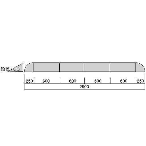 段差解消スロープ 段差プレート 段差スロープ ゴム製 10cm セフティ