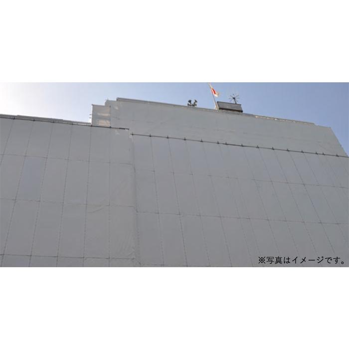 防炎シート 白 サイズ 1.8m×5.4m 10枚 厚み0.24mm 450P 足場 防炎 