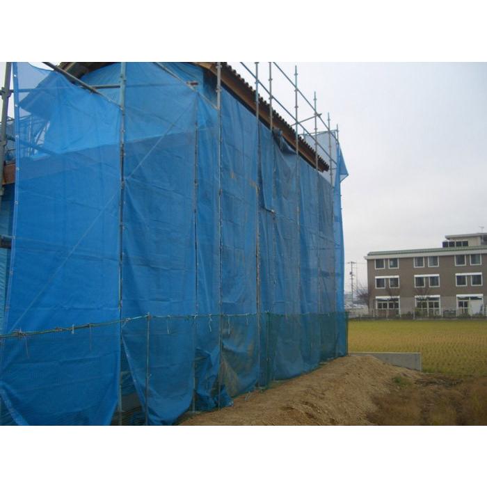 防炎メッシュシート 防炎シート 2類 1.8m×5.1m 10枚単位 ブルー