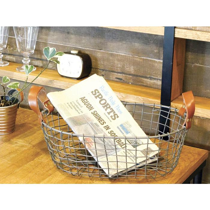 バスケット ワイヤーバスケット 幅35 高9 Cm 皮手長角 小 おしゃれ ワイヤーかご ワイヤーカゴ 収納バスケット 収納かご 収納カゴ ワイヤー In0977 Mrt Estoah Home エストアホーム 通販 Yahoo ショッピング