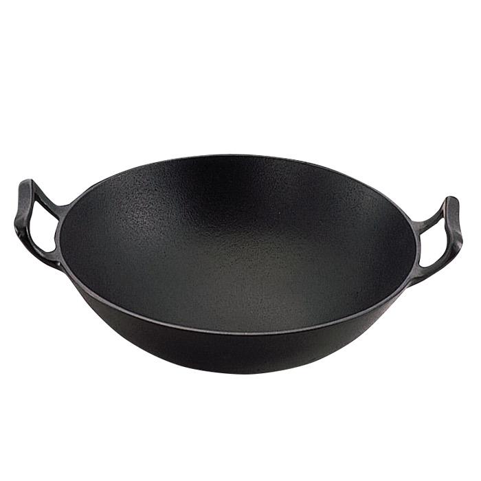 中華鍋 南部鉄器 南部鉄 鋳鉄 直径30.0×高さ12.5cm（取手含む） 重量約