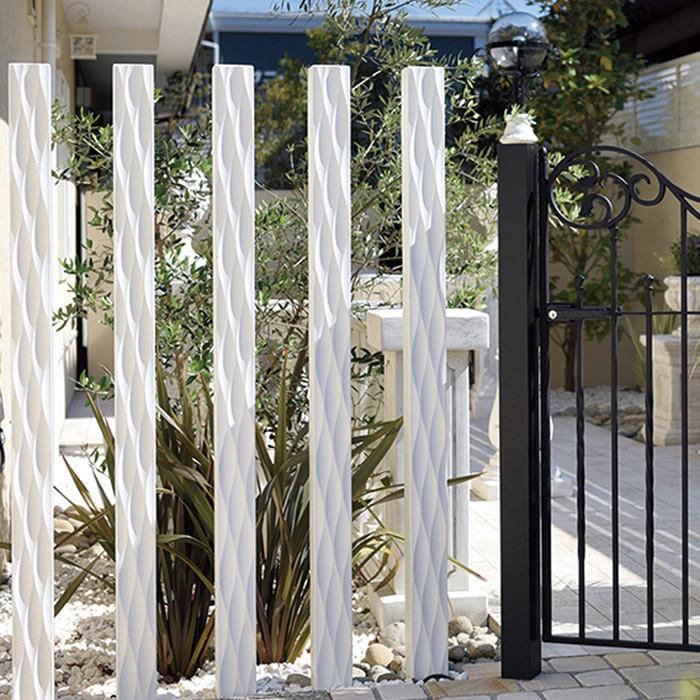 玄関 アプローチ 門柱 柱 ガラス繊維強化セメント デザイン ピラー ウェーブ ホワイト H1700 フェンス デザイン柱 装飾柱 Diy K0768 Otk Estoah Home エストアホーム 通販 Yahoo ショッピング