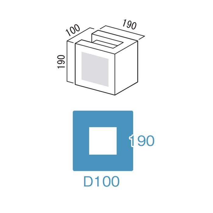 ブロック塀　アプローチ　エントランス　せっき質無釉ブロック　diy　190Aタイプ　屋外壁　ハニワ（配筋溝あり・1面フラット）4個単位　ポーラスブロック200コーナー