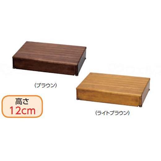 玄関 踏み台 木製 ステップ 1段タイプ 幅60×踏面40×高さ12cm アロン化成 木製玄関台 60W-40-1段 ブラウン ライトブラウンの画像