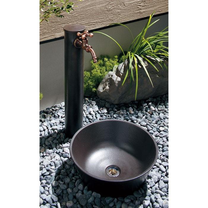 信楽焼 手洗鉢 ガーデンパン 花絵 直径３３cm 信楽焼 手洗鉢 ガーデンパン 花絵 直径33cm 【公式通販】