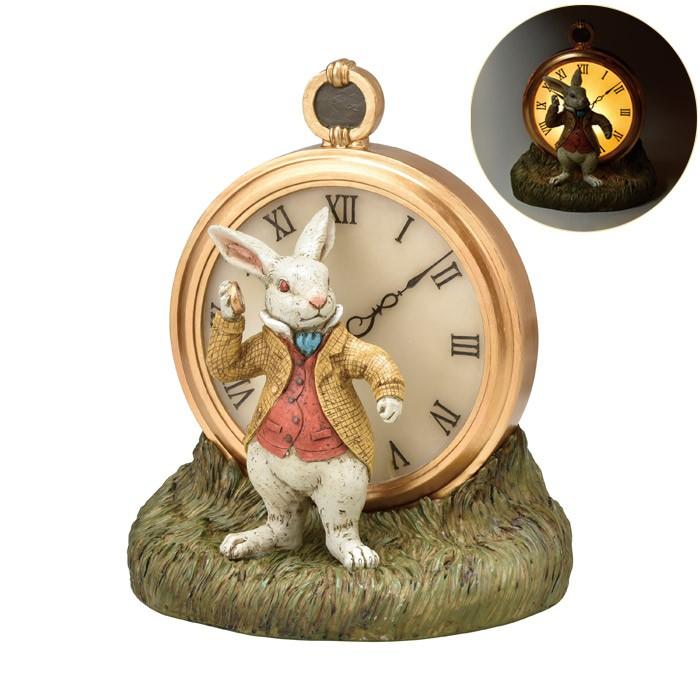 ソーラーライト 屋外 照明 ガーデンライト Led 庭園灯 Led 不思議の国のアリス ソーラーオーナメント 照明器具 ガーデンライト 住宅設備 庭 Sh0934 Stk ラビットの時計 光センサー付 エストアホーム おしゃれ Estoah Home 週間売れ筋