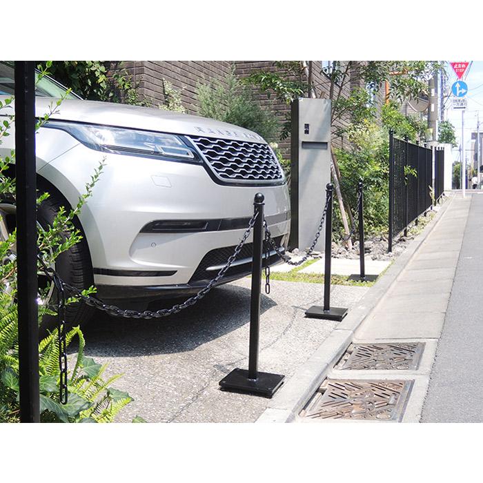 駐車場 ポール おしゃれ フェンス チェーンスタンド アイアン 鉄 高級