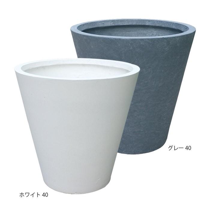 プランター大型 鉢 衣料繊維 ファイバープランター イタ 白いこと 薄墨色 40×40珊 ガーデニング 園芸装置 植木鉢-鉢、プランター