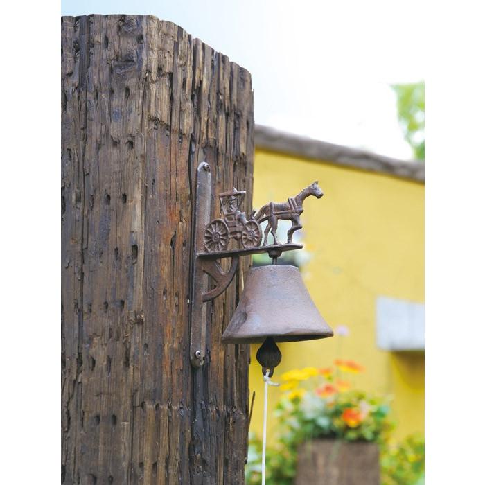 ドアベル ドアチャイム ガーデンベル 馬車 85290 鉄鋳物 装飾雑貨