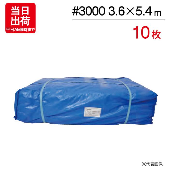ブルーシート 3.6m×5.4m 輸入 #3000 10枚単位 ハトメ付 レジャー