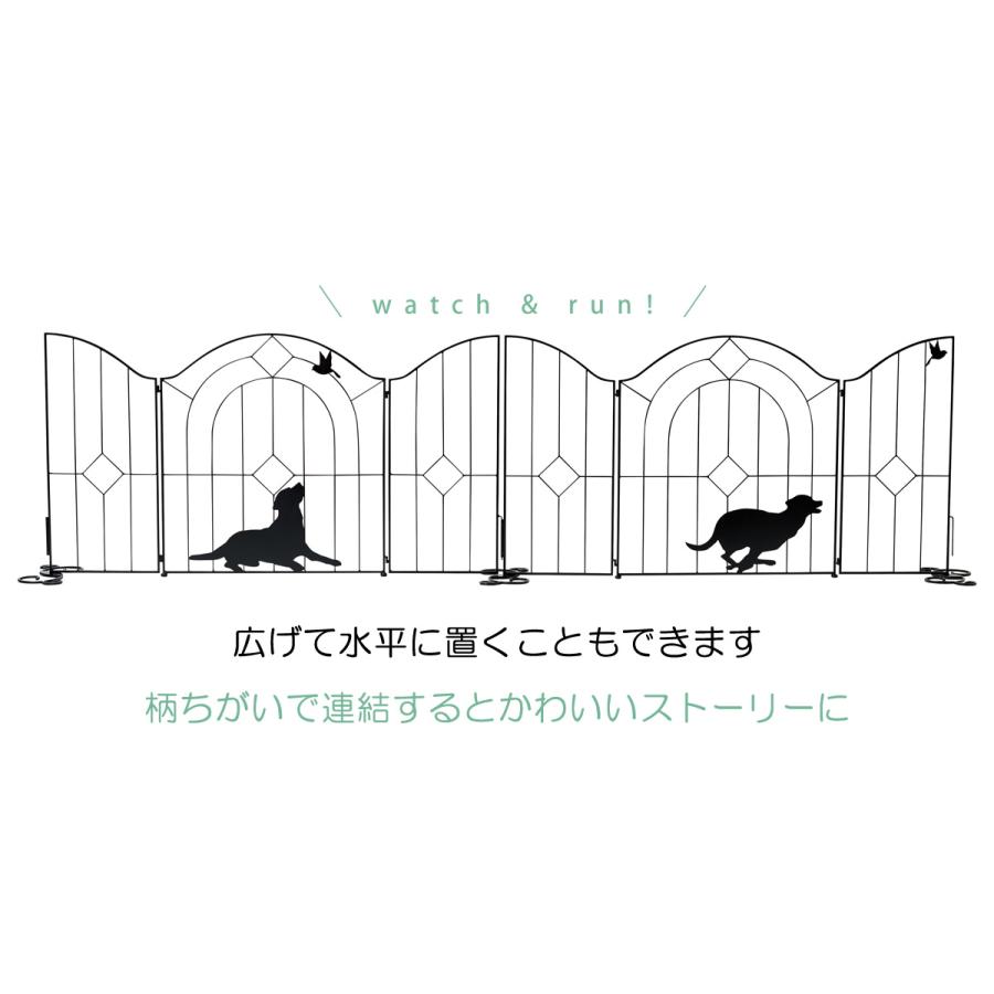 フェンス 折りたたみ ゲート 屋外 柵 アイアンフェンス おしゃれ