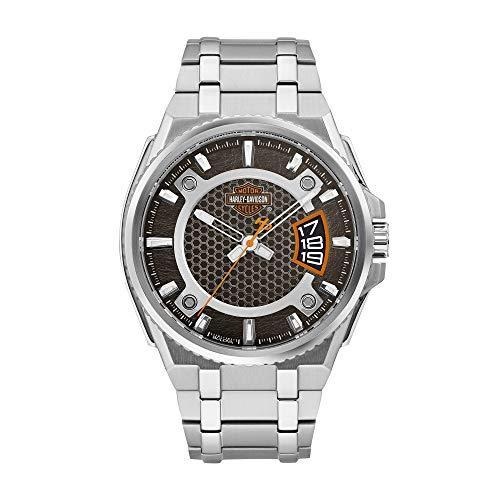 速くおよび自由な Harley-Davidson 76B180 並行輸入品 メンズバー&シールド寸法ステンレススチール腕時計 腕時計