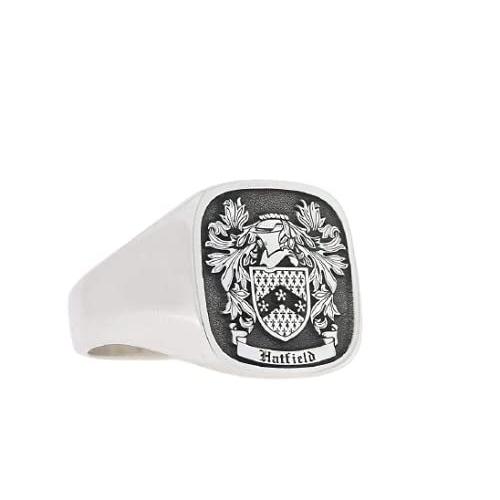 【保存版】 Custom Silver Ring with Family Crest 並行輸入品 指輪