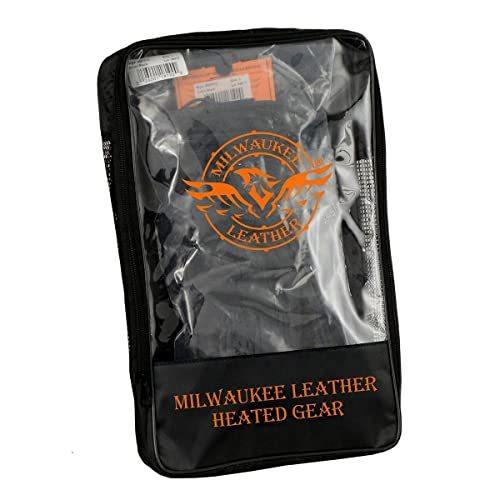 Milwaukee Leather MG7513SET メンズ ブラック 「加熱」レザー ガントレット 防水グローブ i-Touch (電池パック付｜estore2y｜07