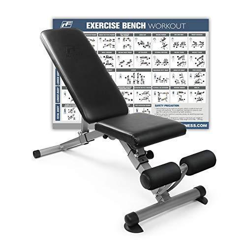 【待望★】 Strength and Weightlifting Gym, Home for Bench Weight Utility Foldable / Adjustable RitFit Training Bod Total 35 with Poster Workout Bonus - ダンベル、鉄アレイ